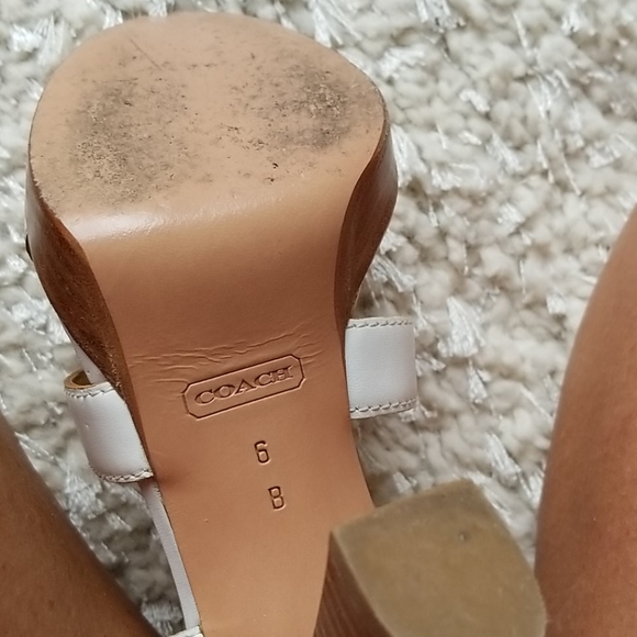 Coach  white jeweled sandels - Picture 4 of 8